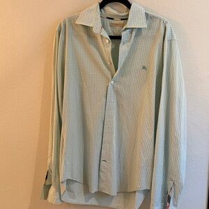 Burberry Brit Light Green Checkered Shirt